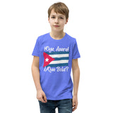 ¡Oye. Asere! ¿Que Bola? Cuban Themed Youth Boy/Girl Short Sleeve Tee